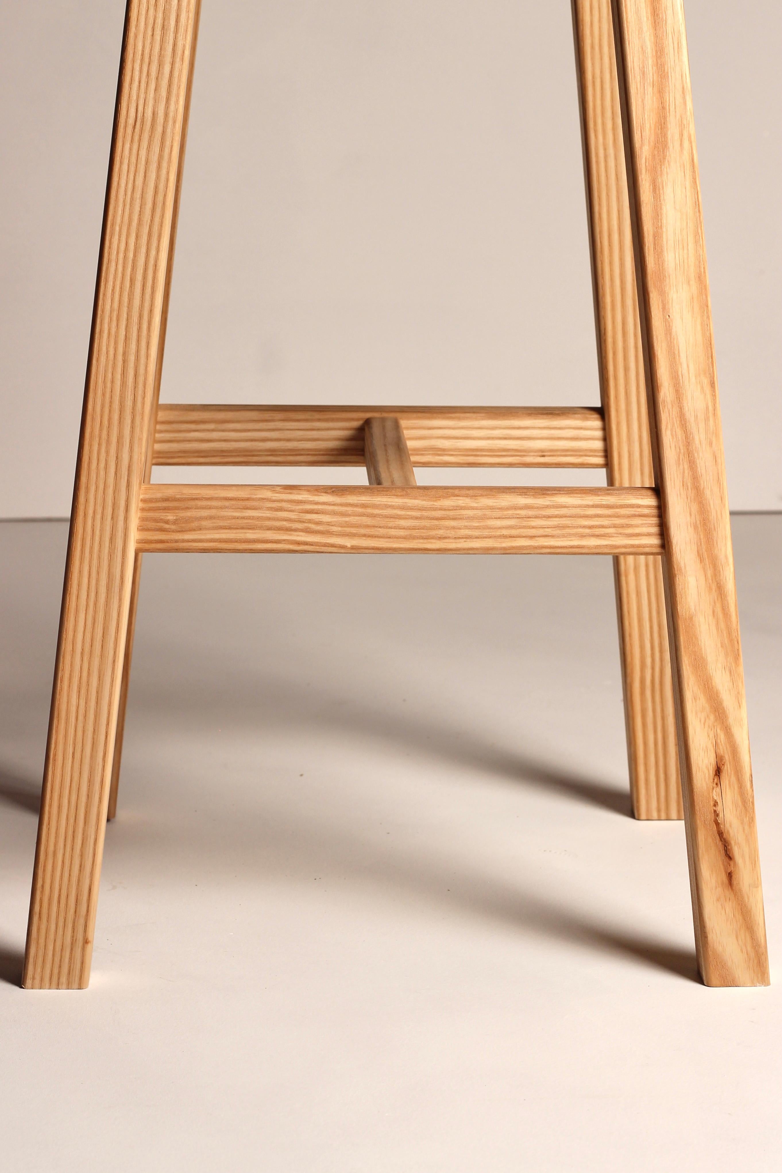 Scandinavian Modern Bespoke Yama Stool:Scandinavian & Japanese Design with English Craftsmanship For Sale