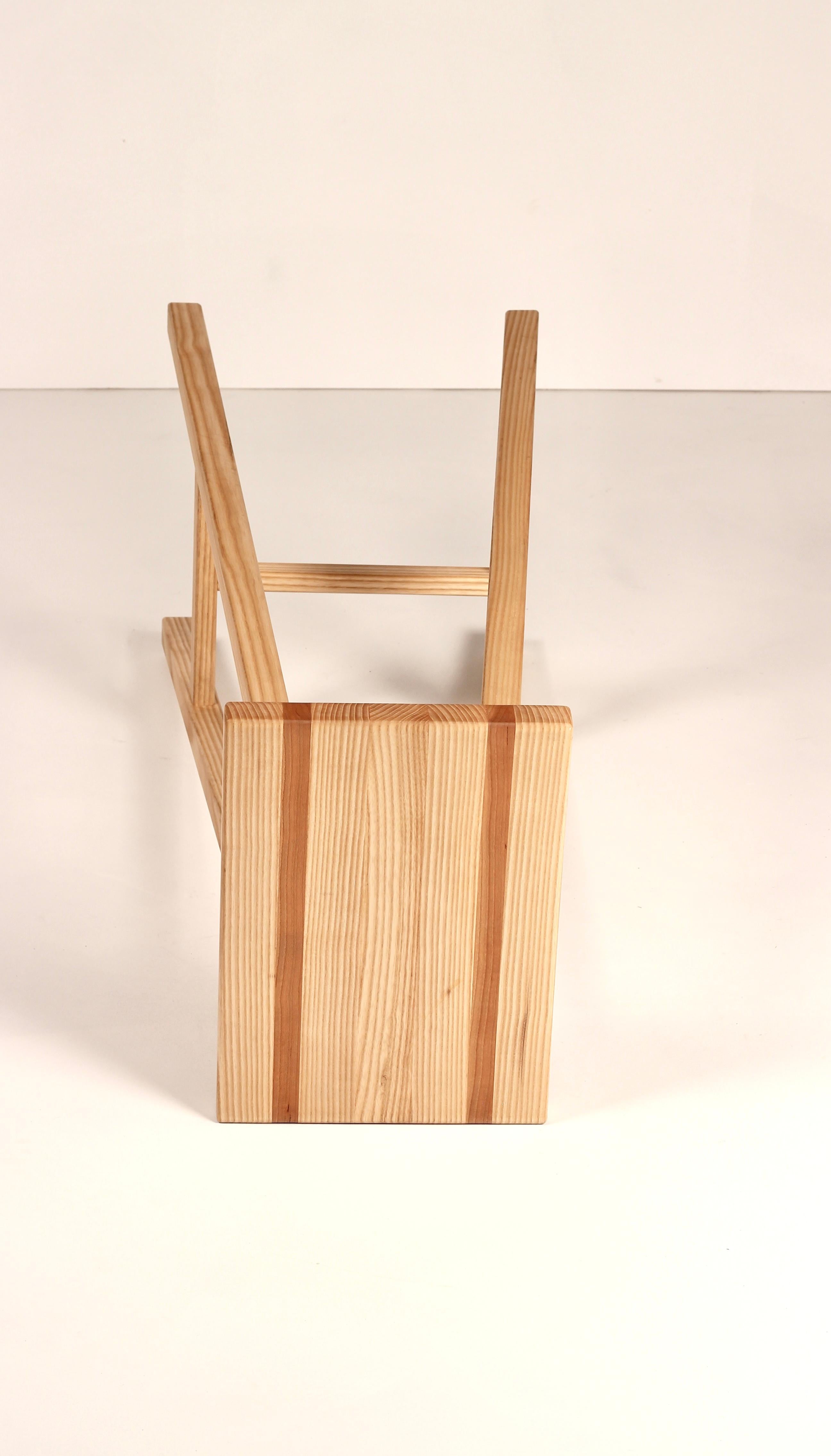 Ash Bespoke Yama Stool:Scandinavian & Japanese Design with English Craftsmanship For Sale