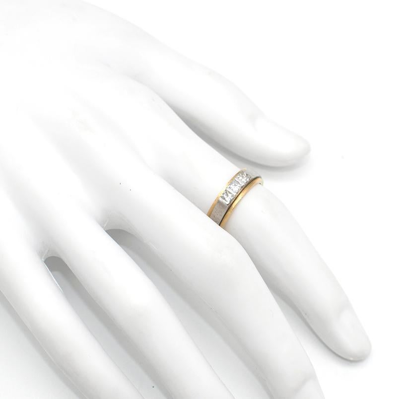 Women's or Men's Bespoke Yellow Gold and Platinum Three-Diamond Ring