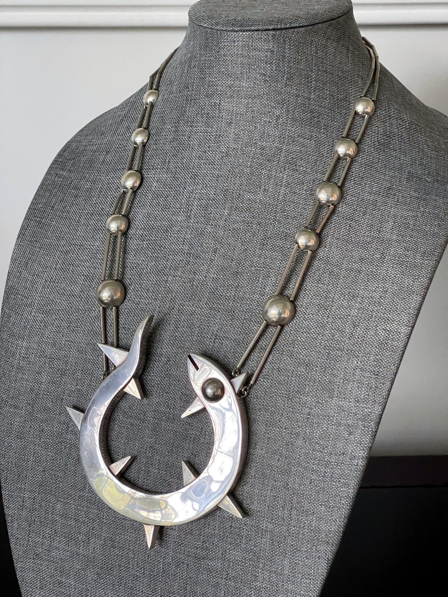 Bespoken Sculptural Sterling Silver Necklace Graziella Laffi 3