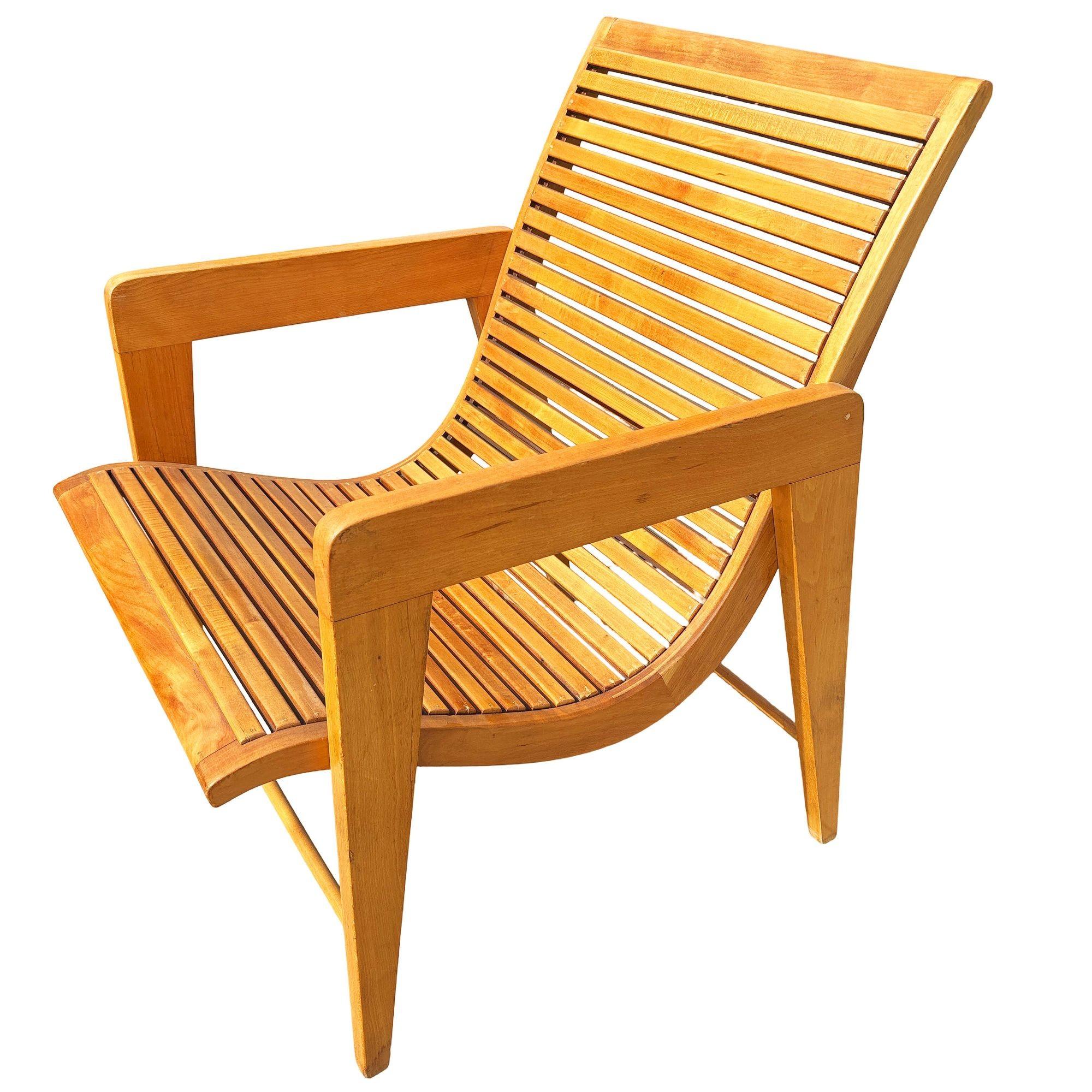 Bespooke Sillón Escandinavo Moderno de Lamas de Madera 