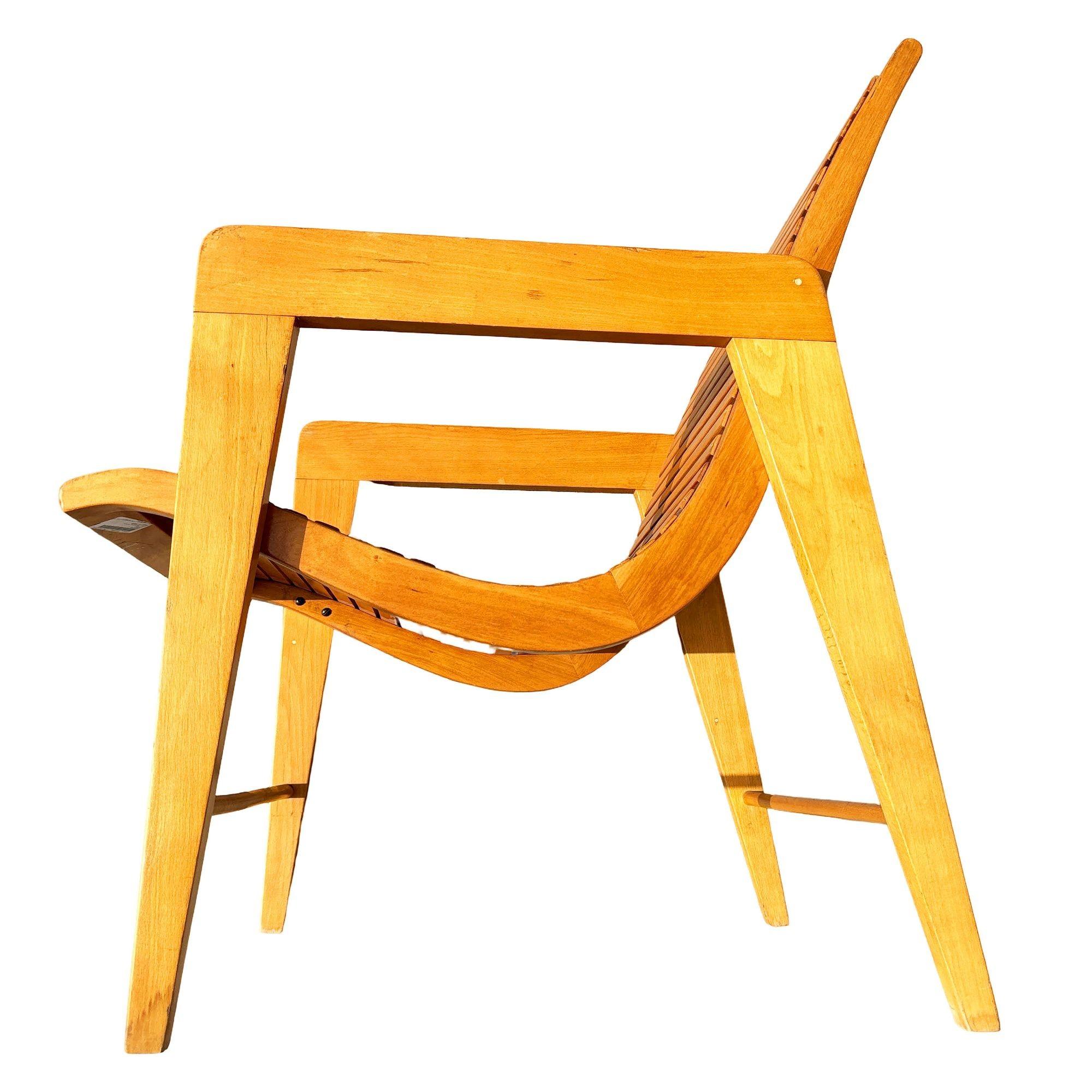 Bespooke Sillón Escandinavo Moderno de Lamas de Madera 