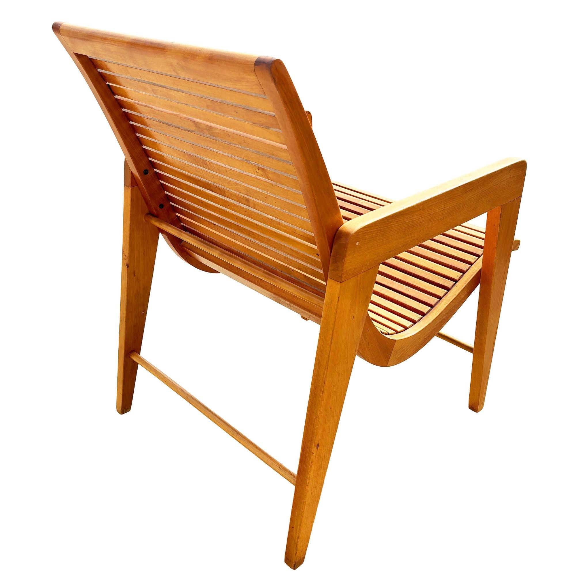 Bespooke Sillón Escandinavo Moderno de Lamas de Madera 