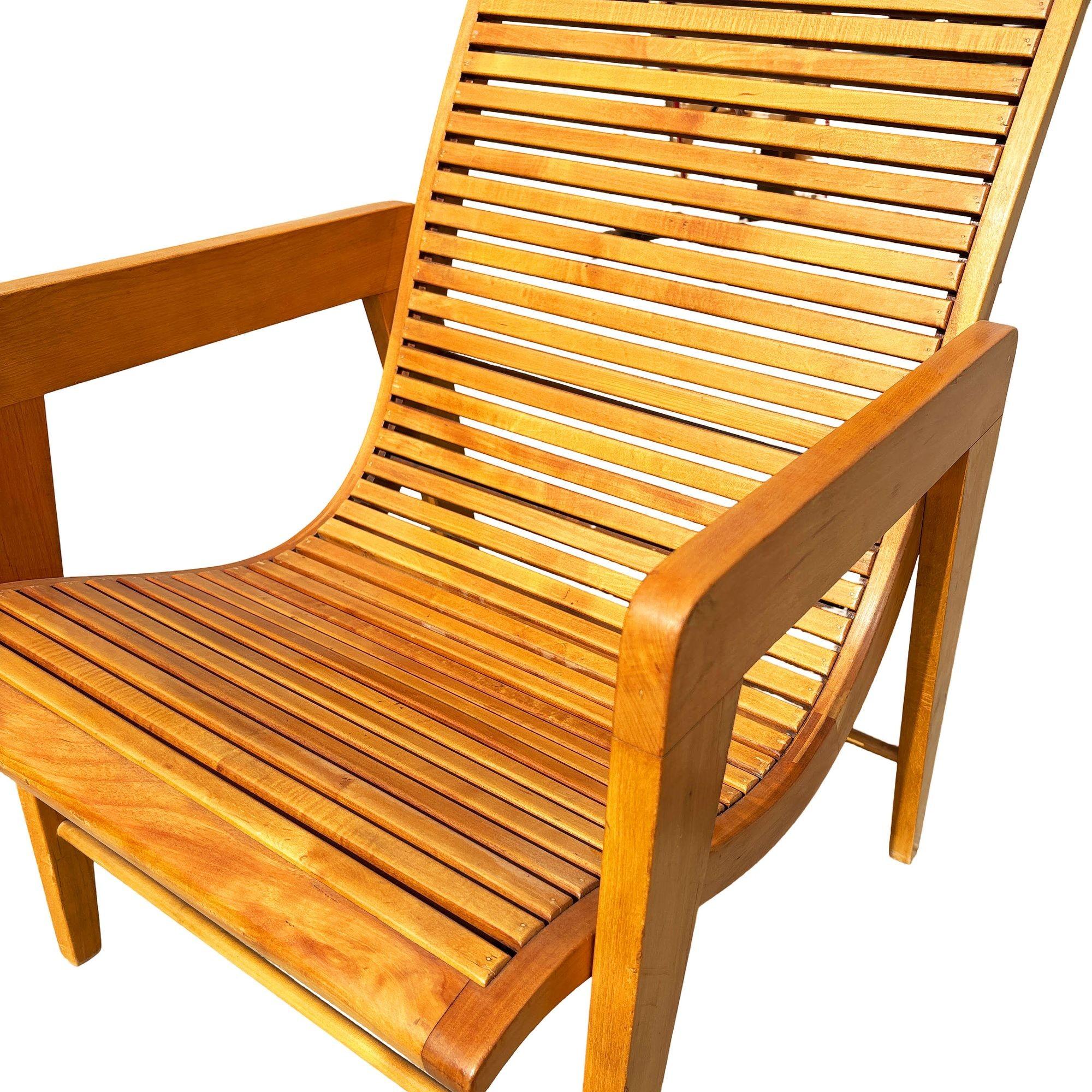 Bespooke Sillón Escandinavo Moderno de Lamas de Madera 