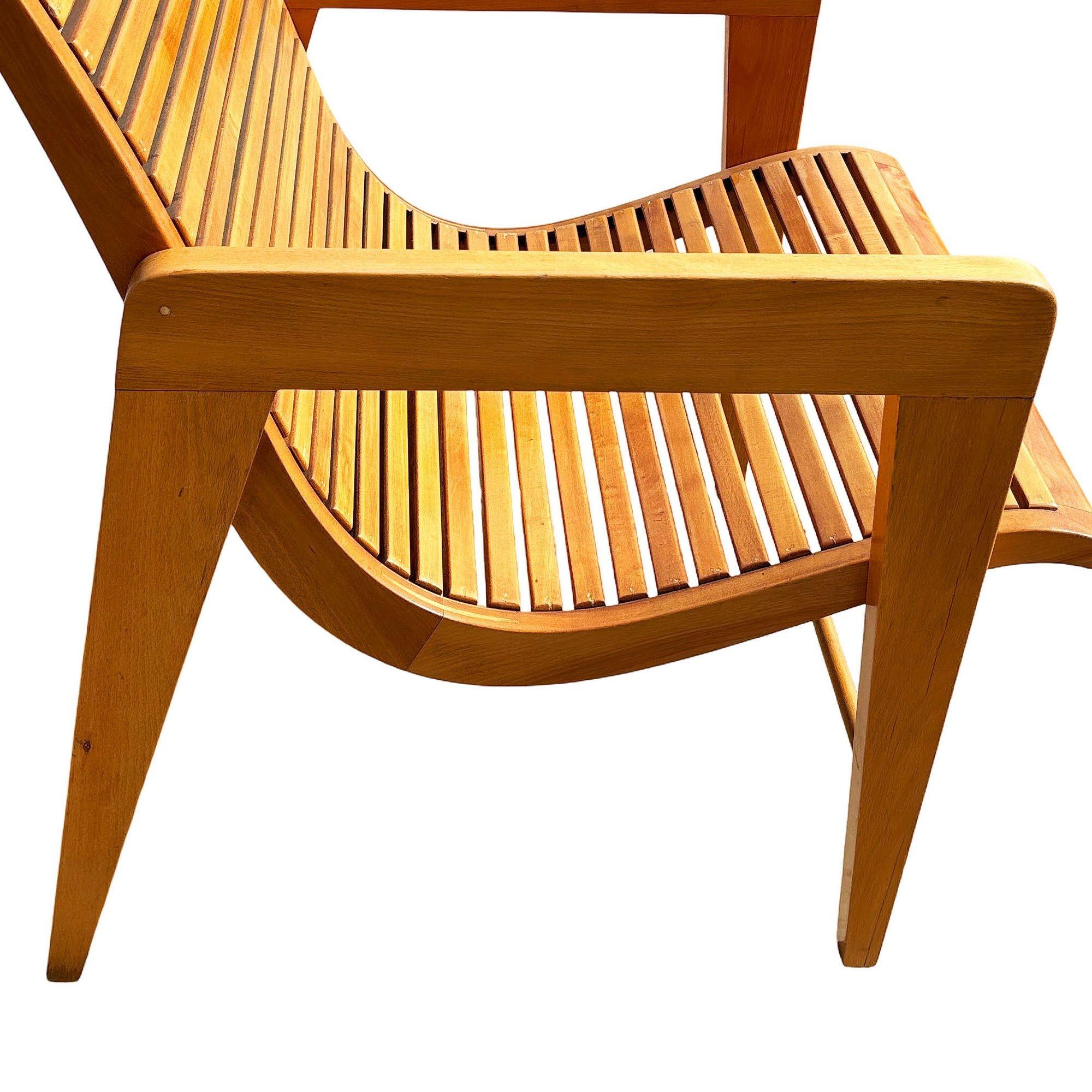 Bespooke Sillón Escandinavo Moderno de Lamas de Madera 