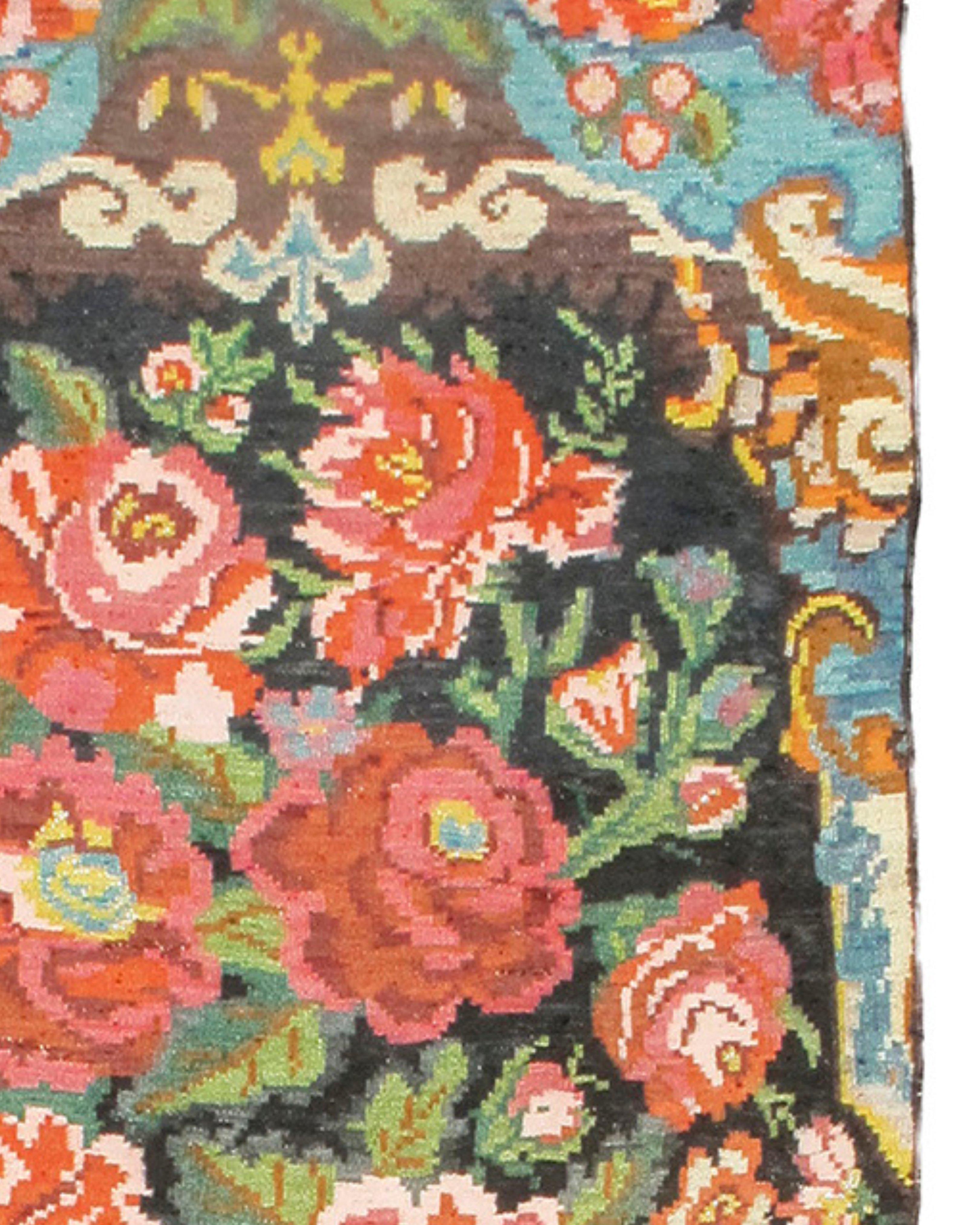 Fragment-Teppich aus bessarabischem Kelim, Mitte des 20. Jahrhunderts (Europäisch) im Angebot