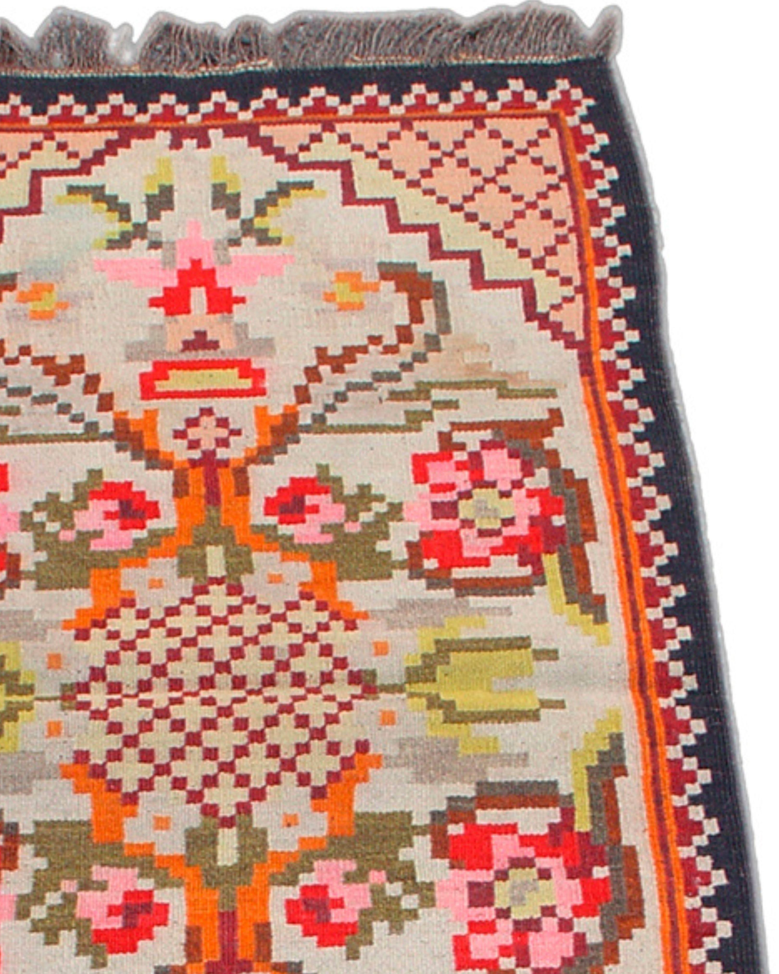 Antique Ukrainian Bessarabian Kilim Rug, Early 20th Century

Additional Information:
Dimensions: 3'7