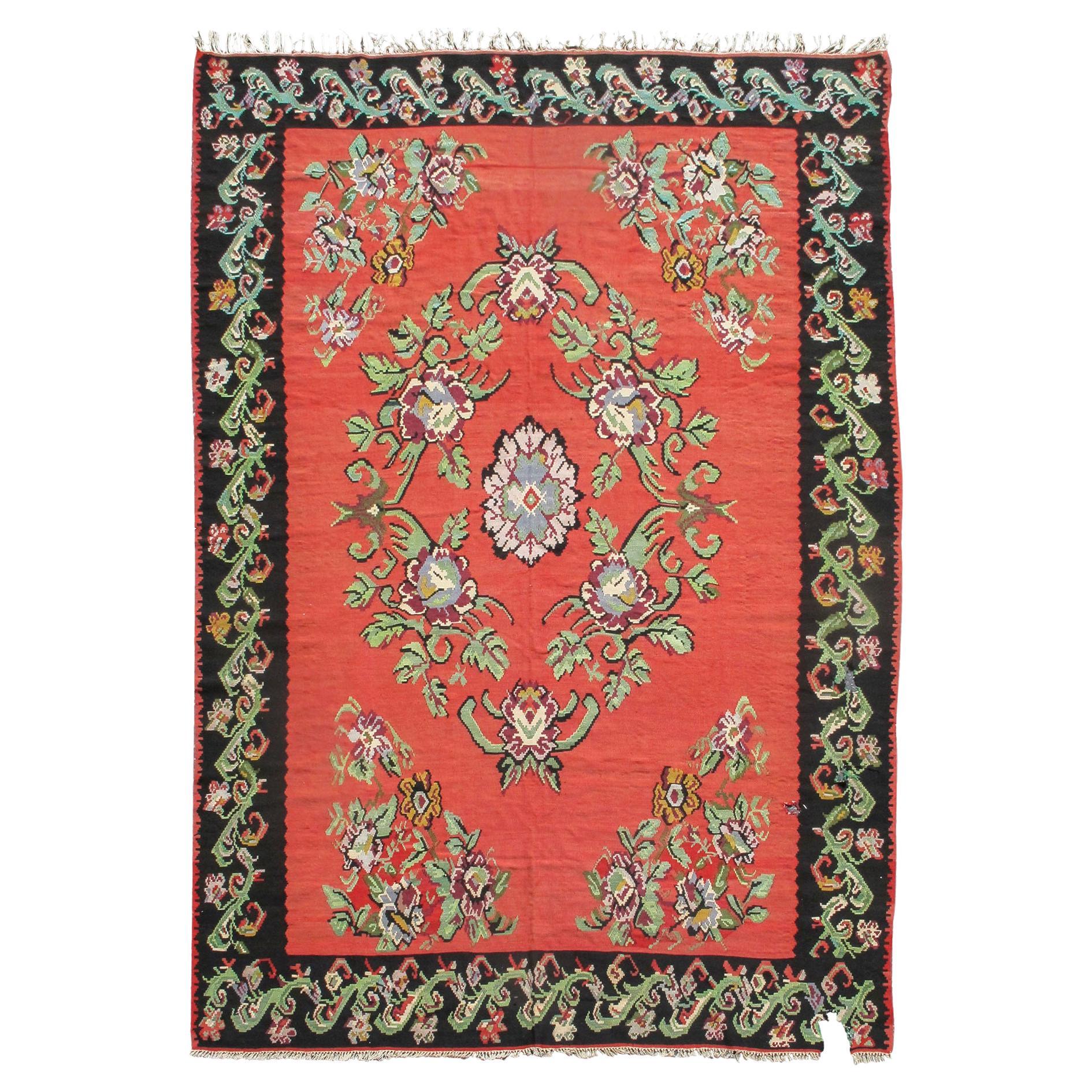 Bessarabian Kilim Rug, Early 20th Century For Sale