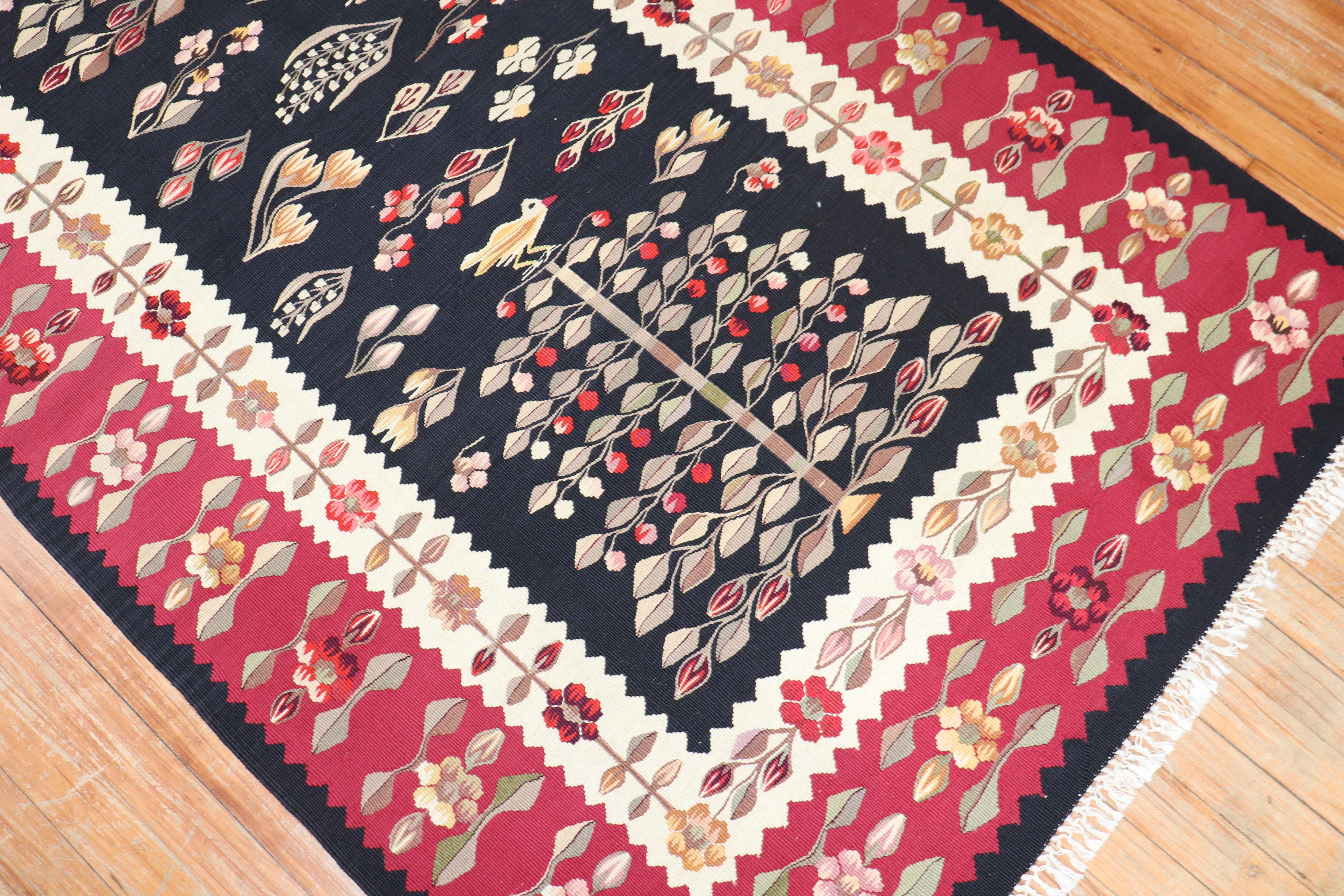 Hand-Knotted Bessarabian kilim For Sale