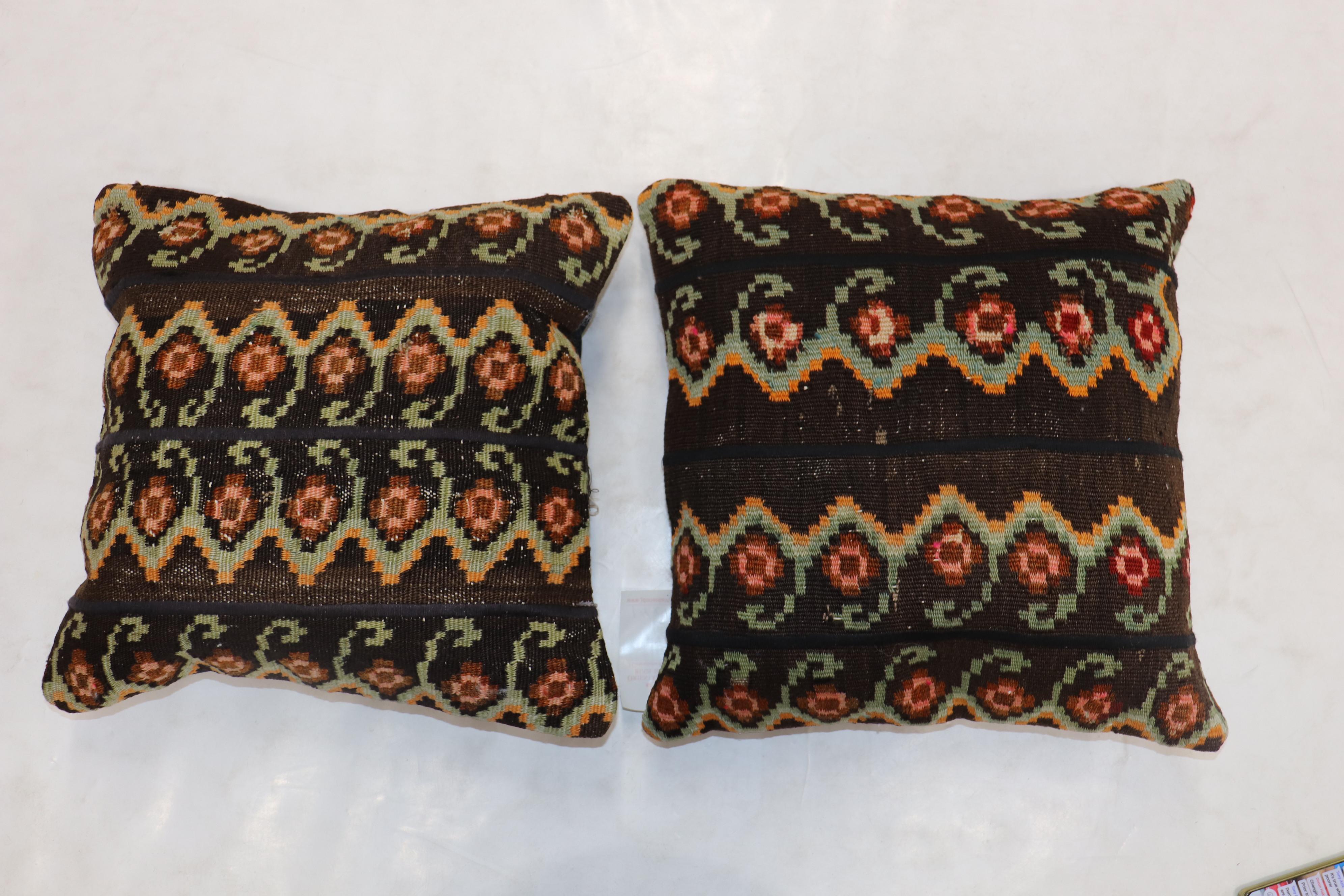 Tribal Besserabian Turkish Kilim Pillows