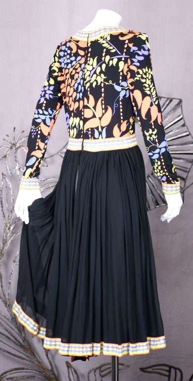 Women's Bessi Silk Jersey Full Skirted Dress For Sale