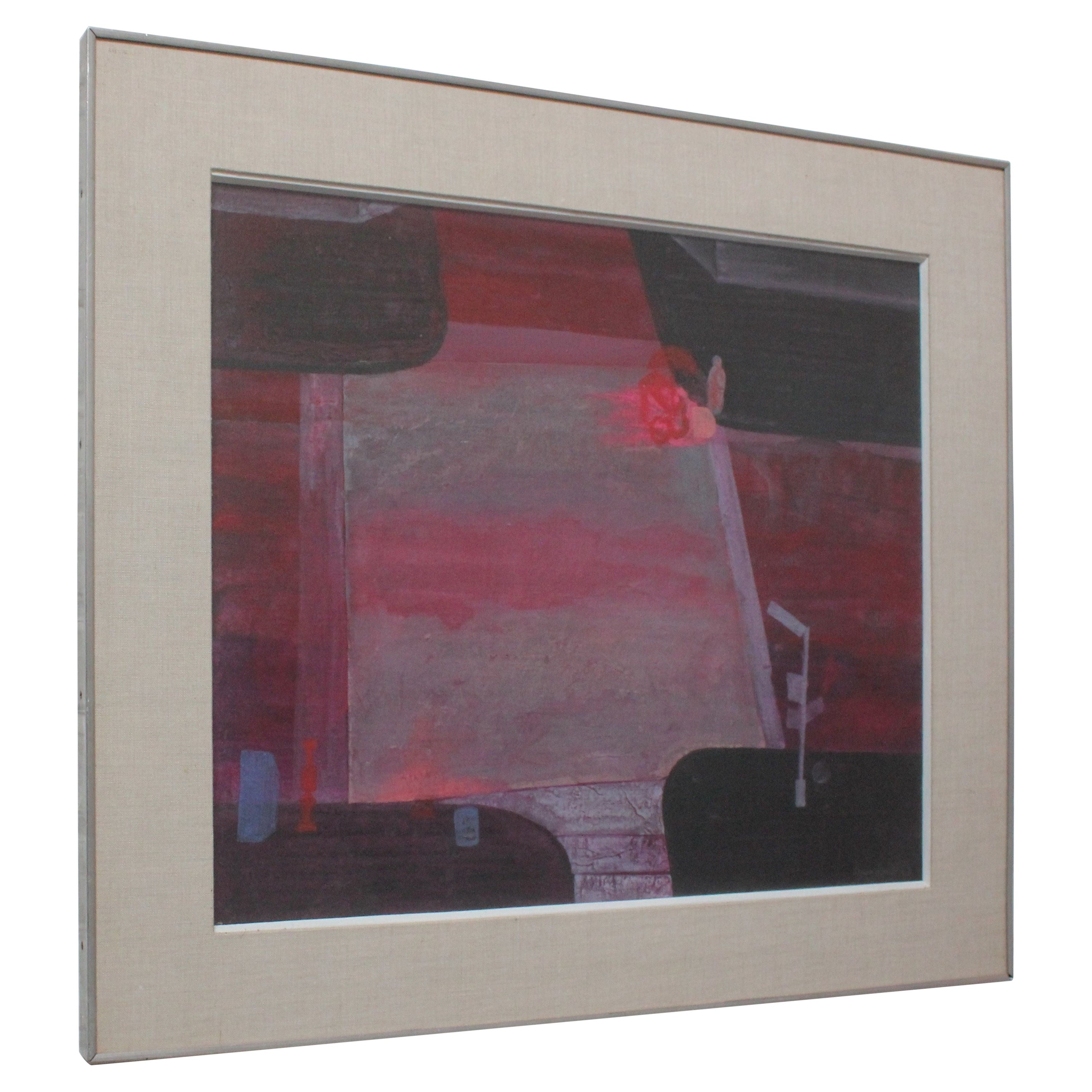 Peinture à l'huile et technique mixte sur papier « Intersection » de Bessie Boris