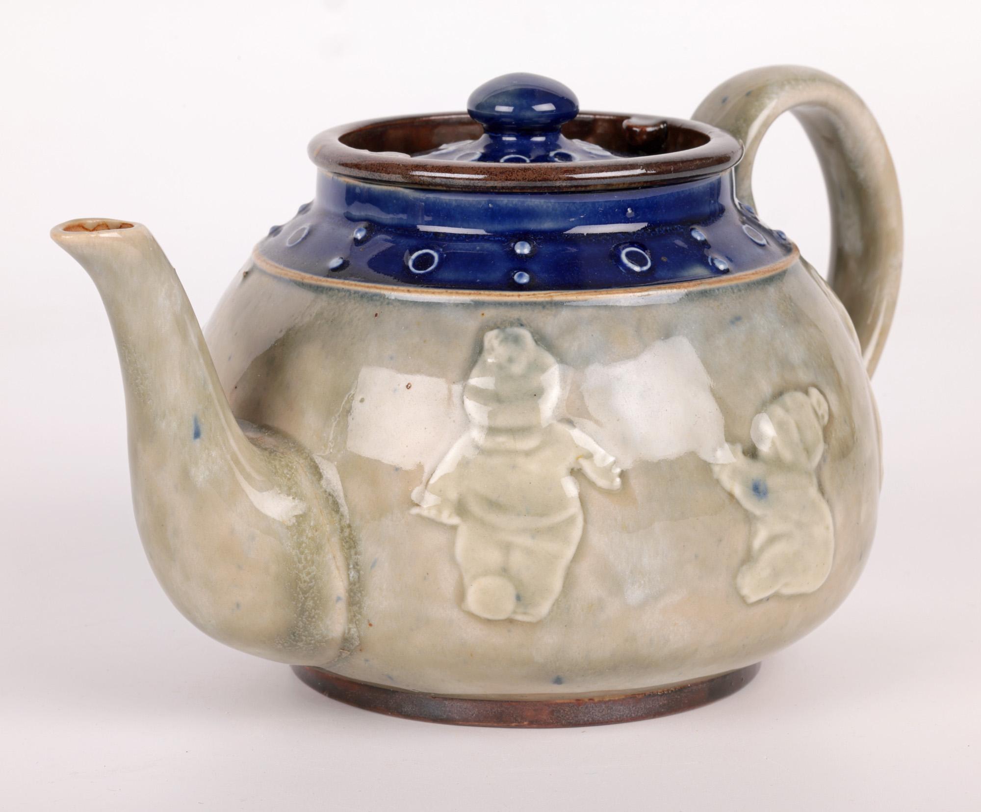 Bessie Newbery Doulton Lambeth Stoneware Babies Teapot For Sale 8