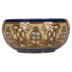 Bessie Newbury Doulton Lambeth Art Nouveau Large Impressive Stoneware Bowl