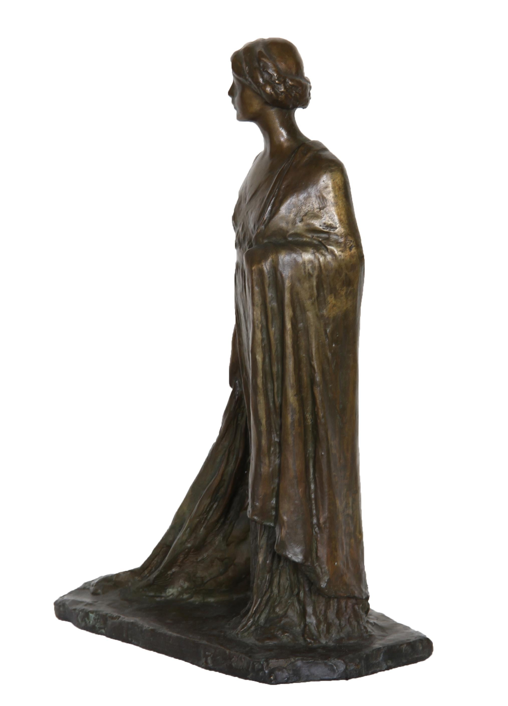 Standing Woman, Bronze Sculpture by Bessie Potter Vonnoh 1911 For Sale 1