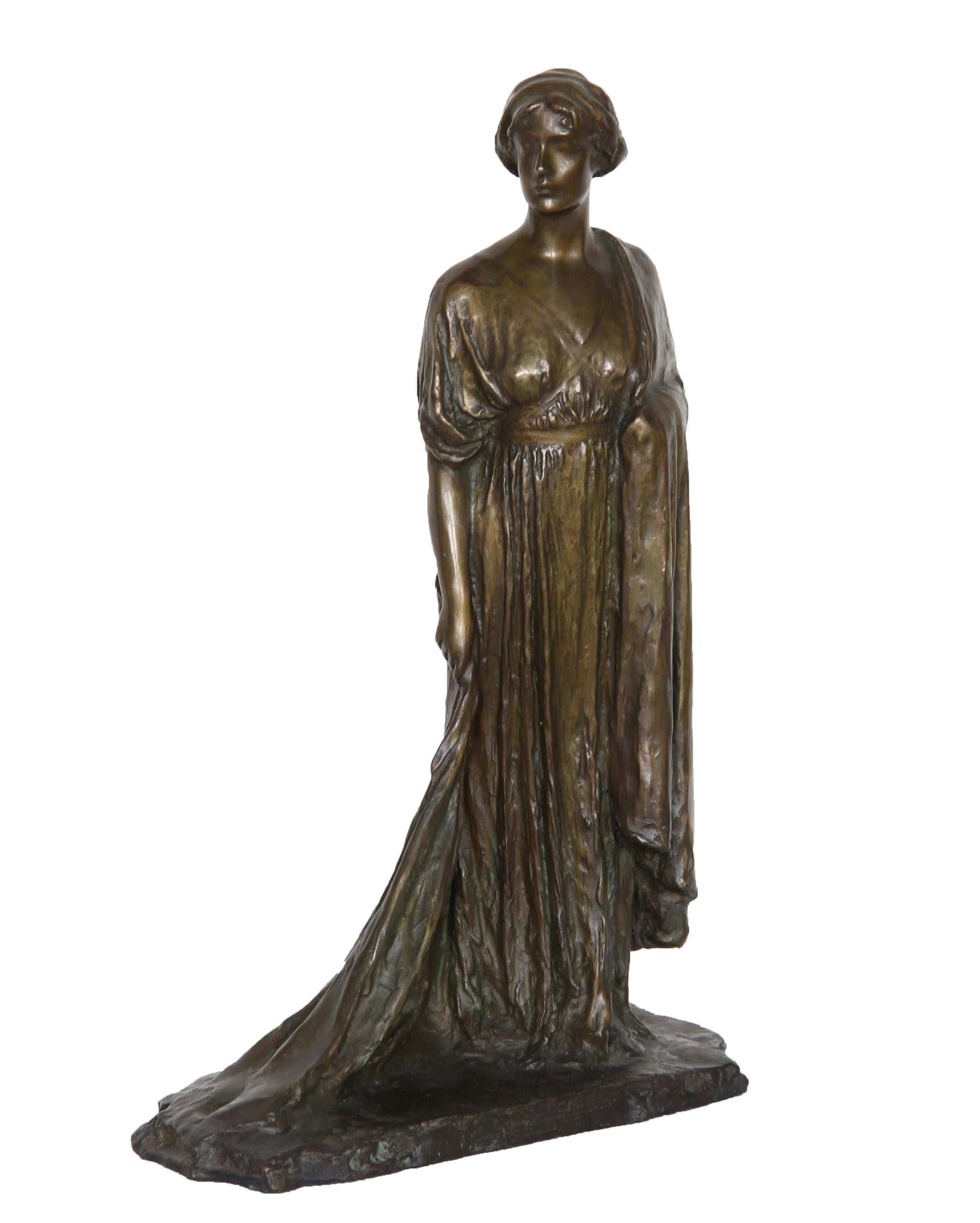 Standing Woman, Bronze Sculpture by Bessie Potter Vonnoh 1911 For Sale 6