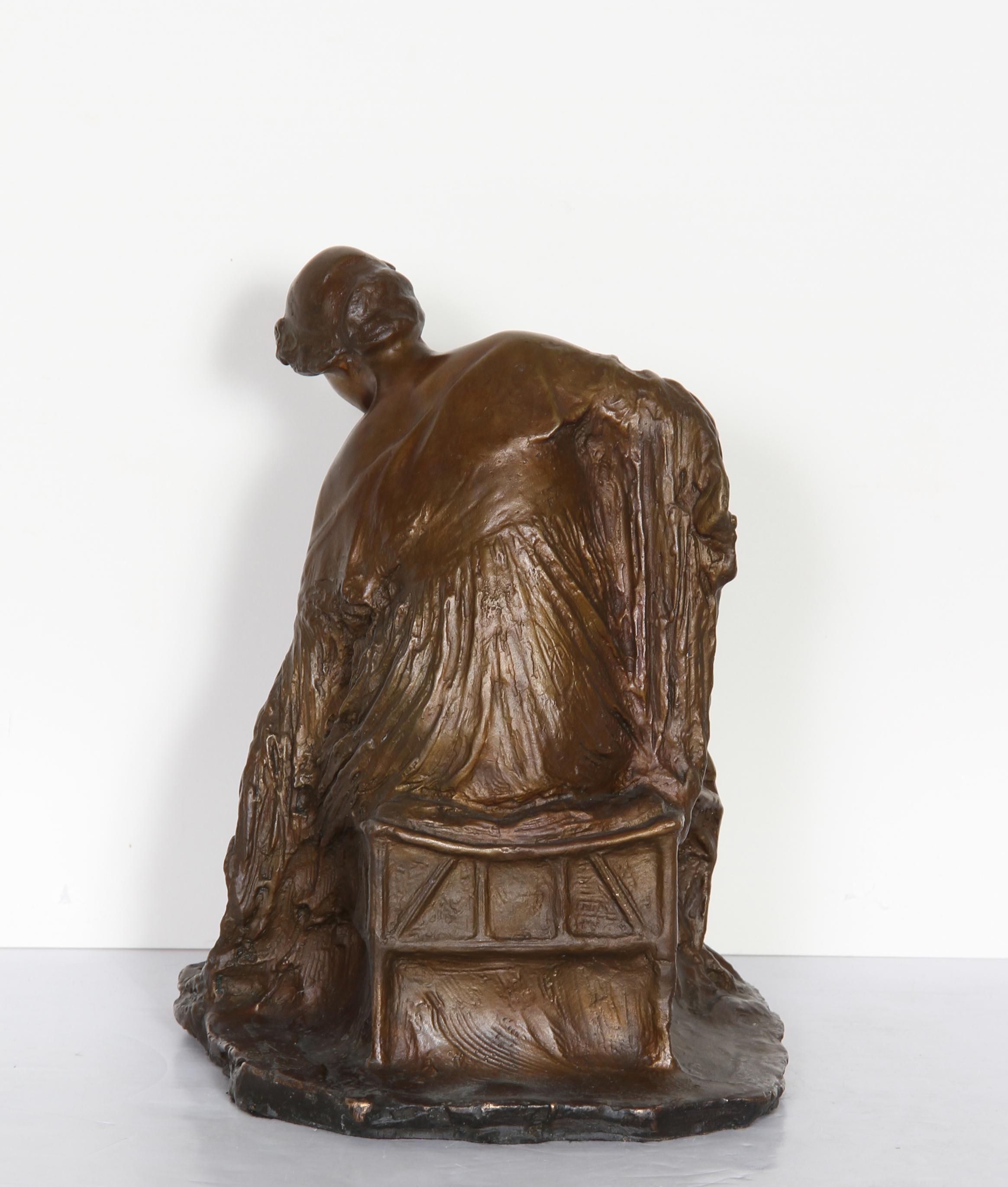 Woman Dressing, Bronze Sculpture by Bessie Potter Vonnoh 1911 For Sale 3
