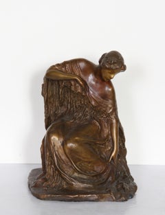 Femme vêtue, sculpture en bronze de Bessie Potter Vonnoh 1911