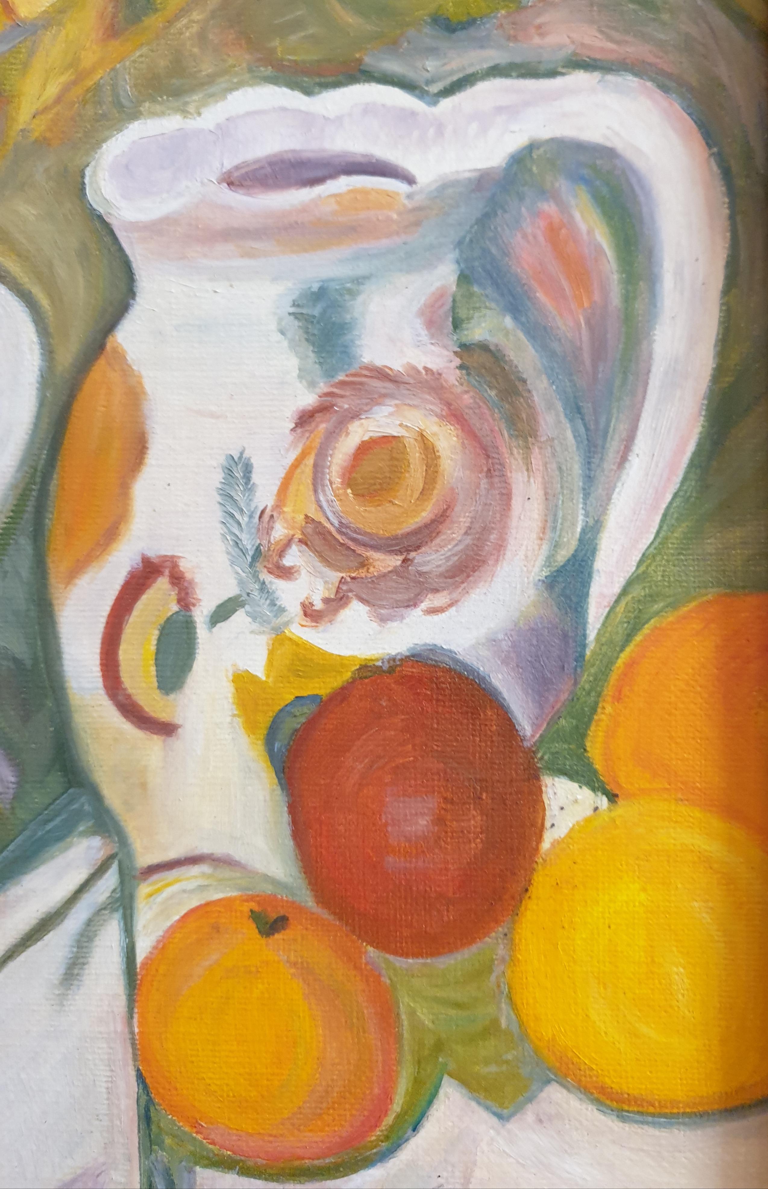 Homenaje a Cezanne. Naturaleza muerta, Naranjas. Óleo sobre lienzo. 10