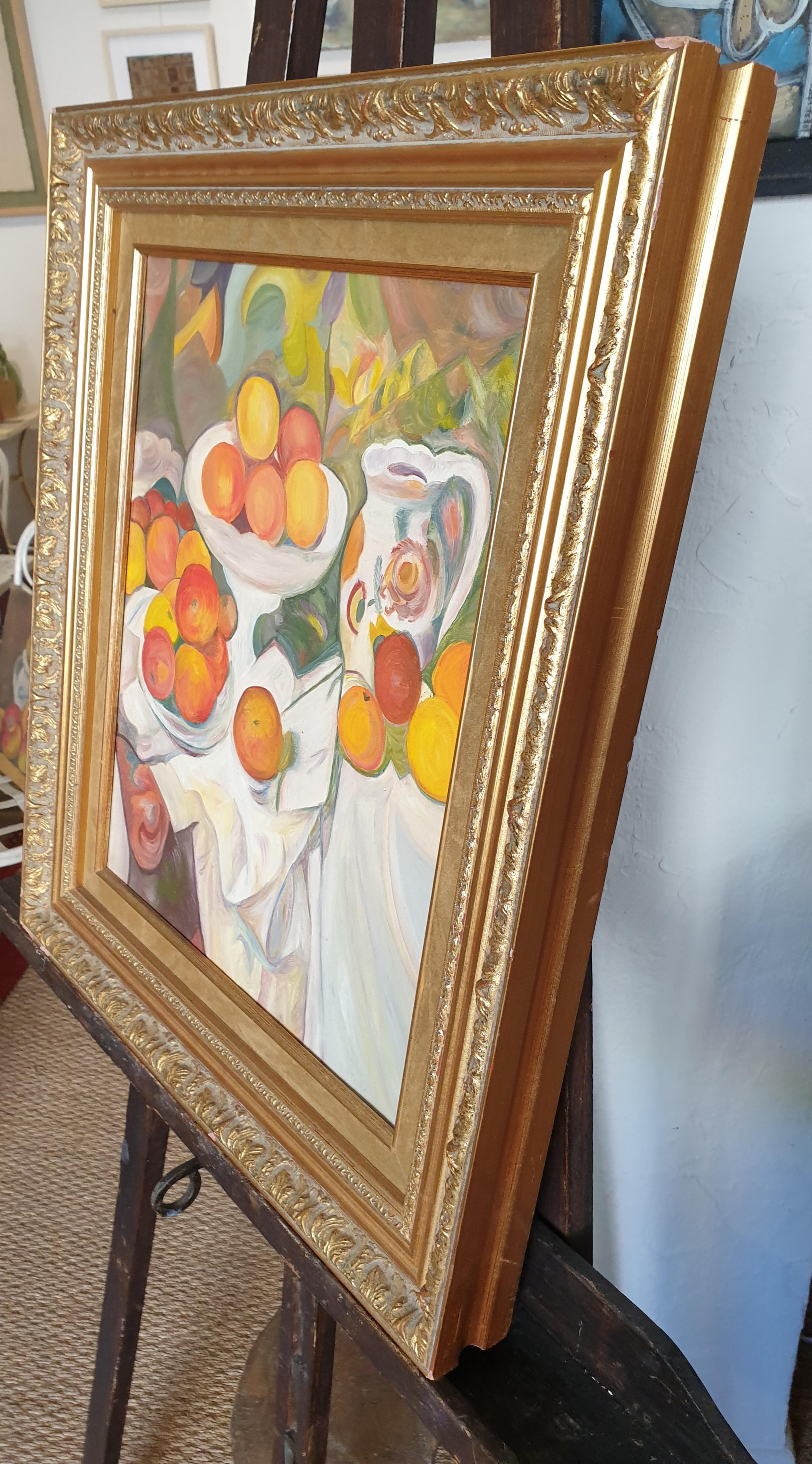 Homenaje a Cezanne. Naturaleza muerta, Naranjas. Óleo sobre lienzo. 4