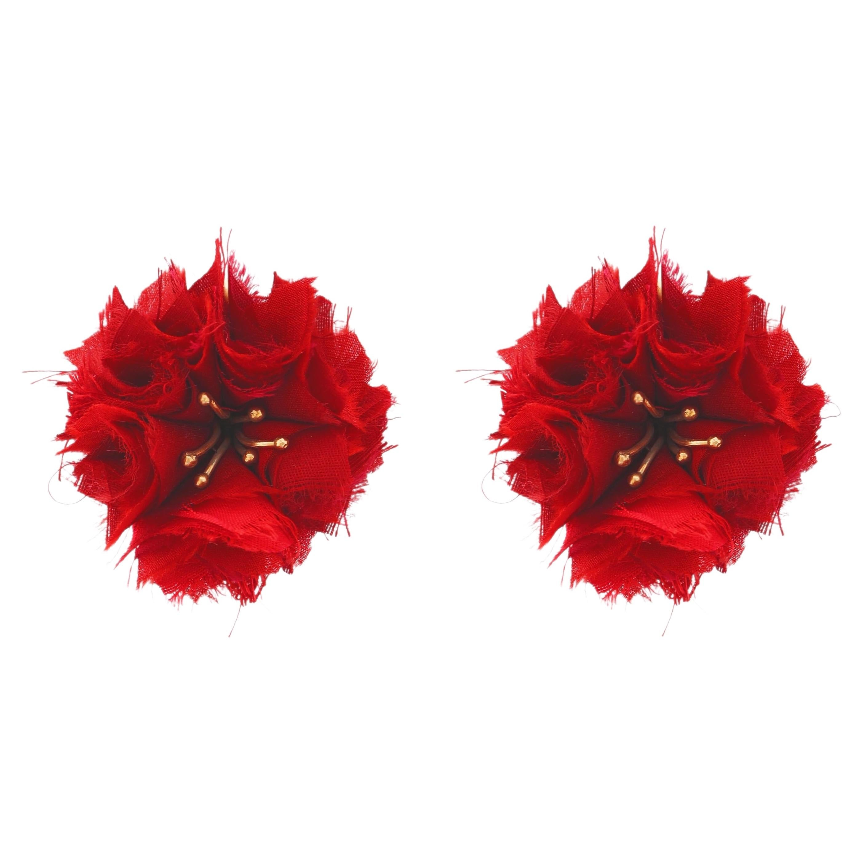 Best Seller Anemone Earrings in Silk & 24k Vermeil Gold by Katerina Makriyianni