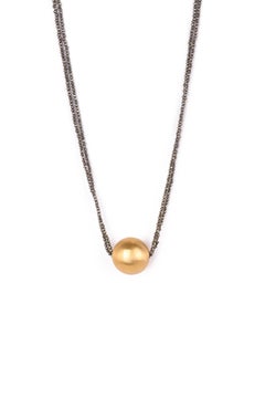 Best Seller Astria Necklace in 24k Vermeil & Hematite by Katerina Makriyianni