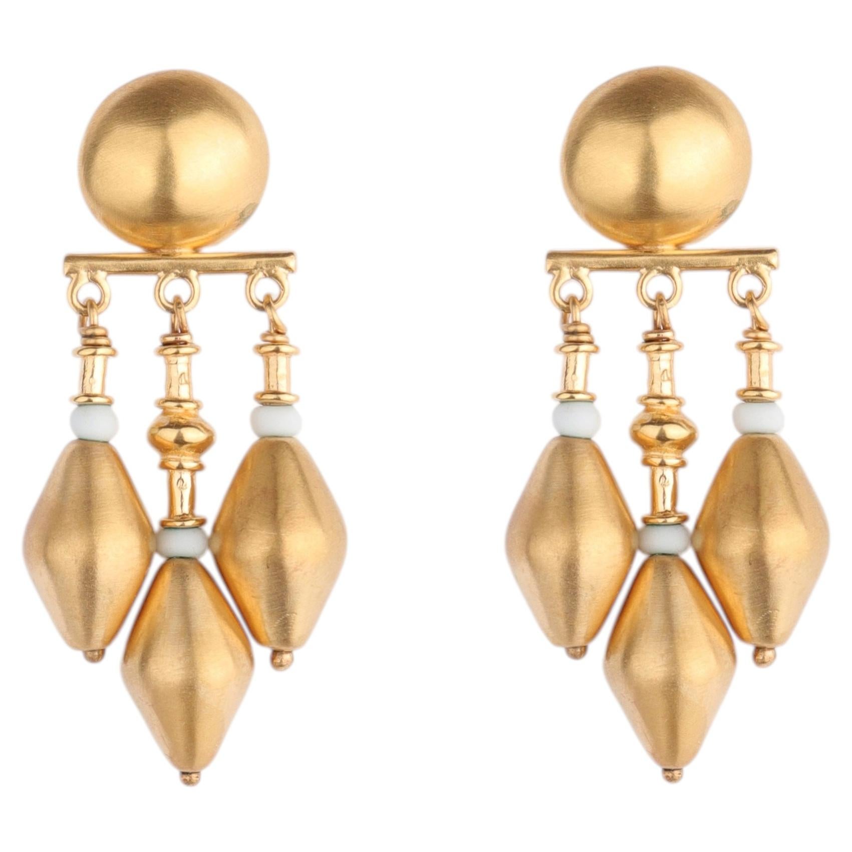 Best Seller Cairo Chandeliers in Vermeil & African Glass by Katerina Makriyianni
