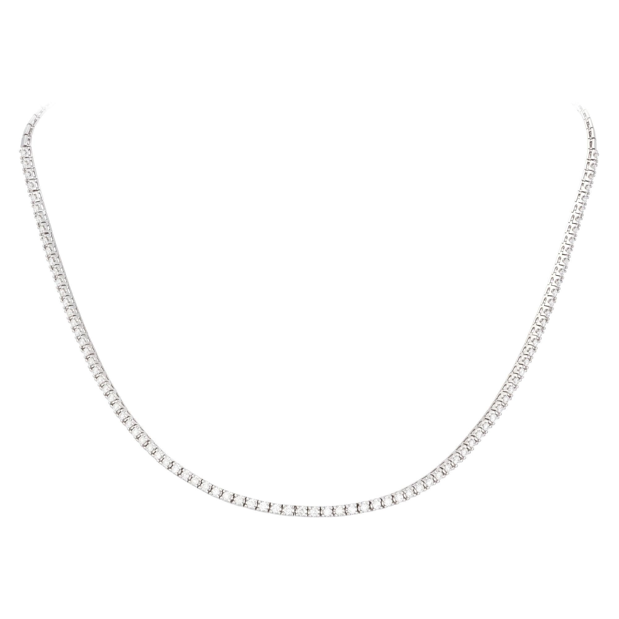 Best Seller Classic Style Diamond Necklace 18k White Gold for Her For Sale