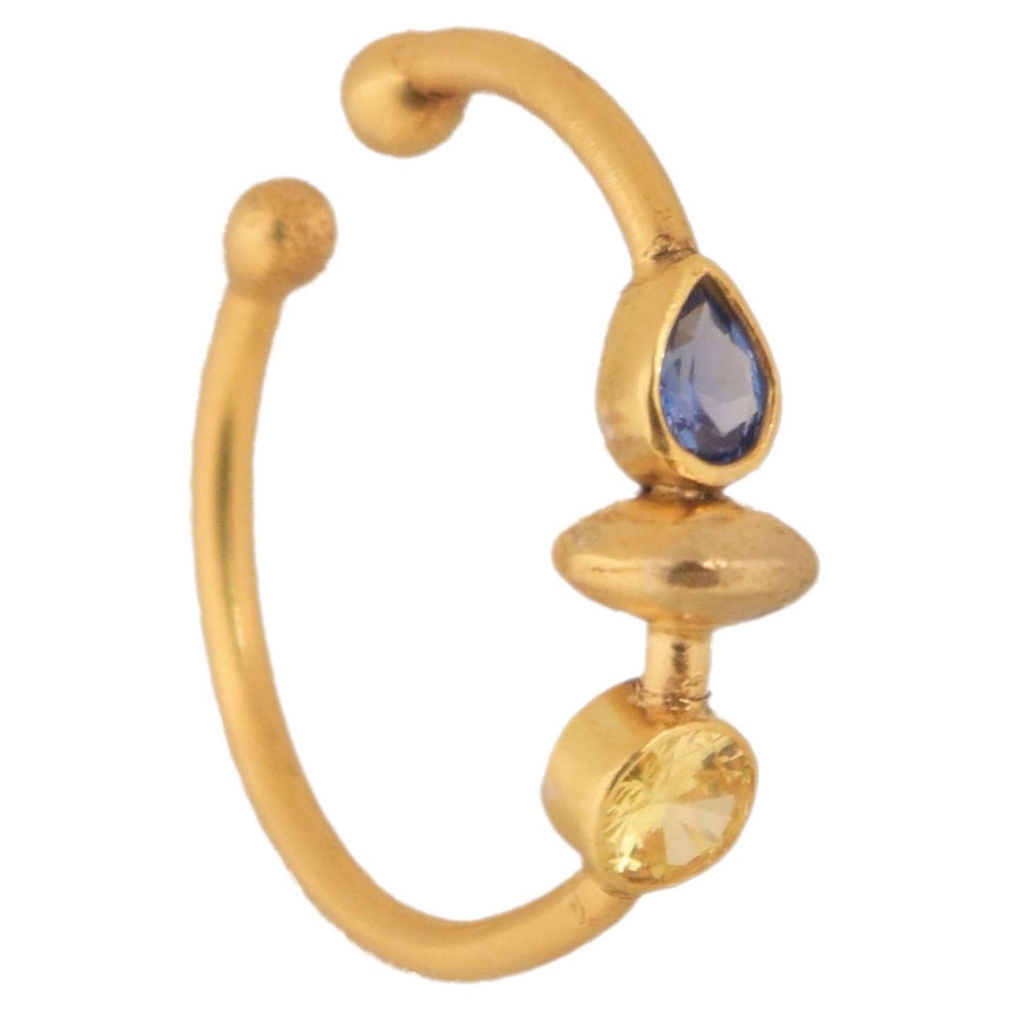 Best Seller Double Shine Ear Cuff in Vermeil & Zircons by Katerina Makriyianni