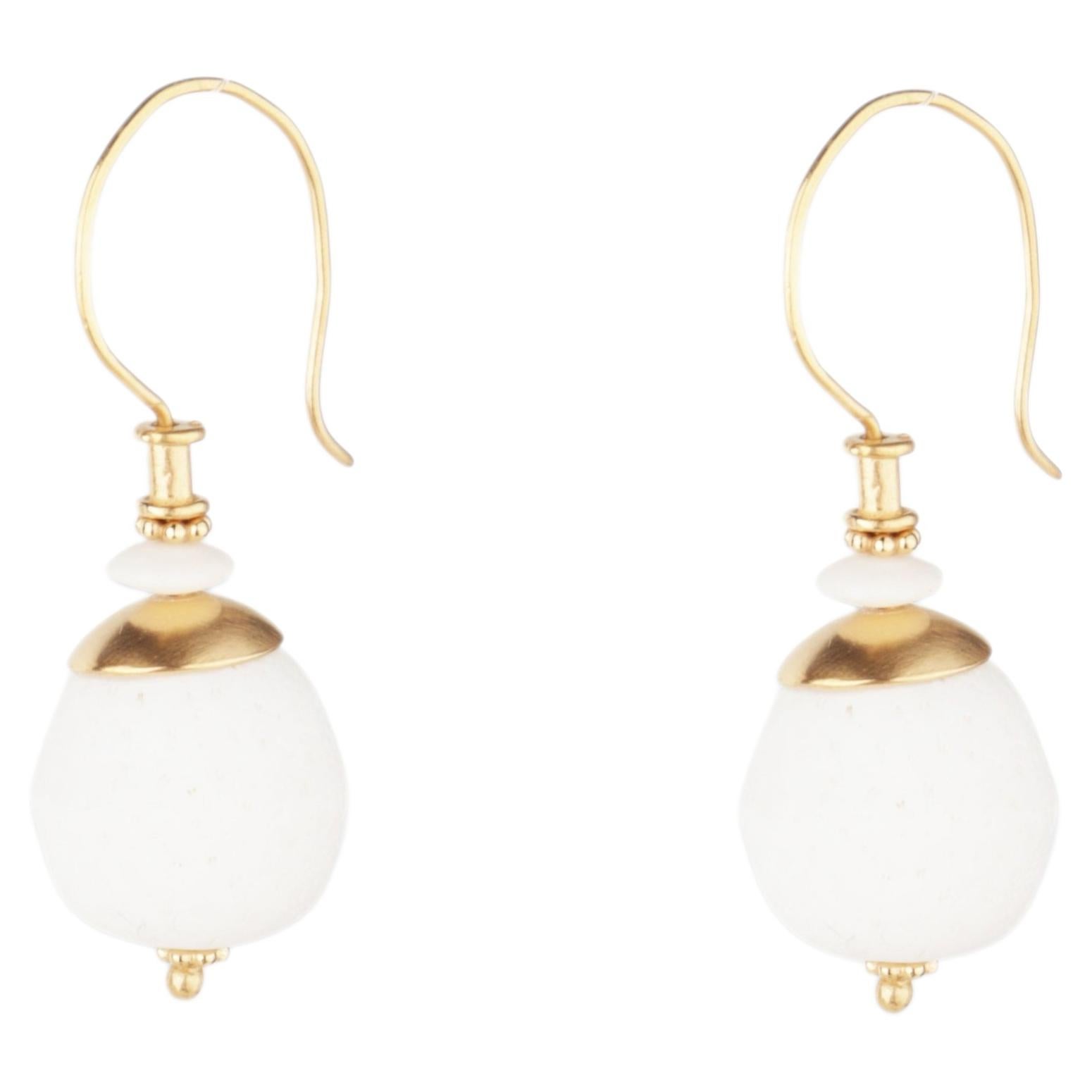 Best Seller Elio Earrings in 24k Vermeil & African Glass by Katerina Makriyianni