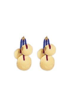 Best Seller Kaya Earrings in Silk, 24k Vermeil & Zircons by Katerina Makriyianni