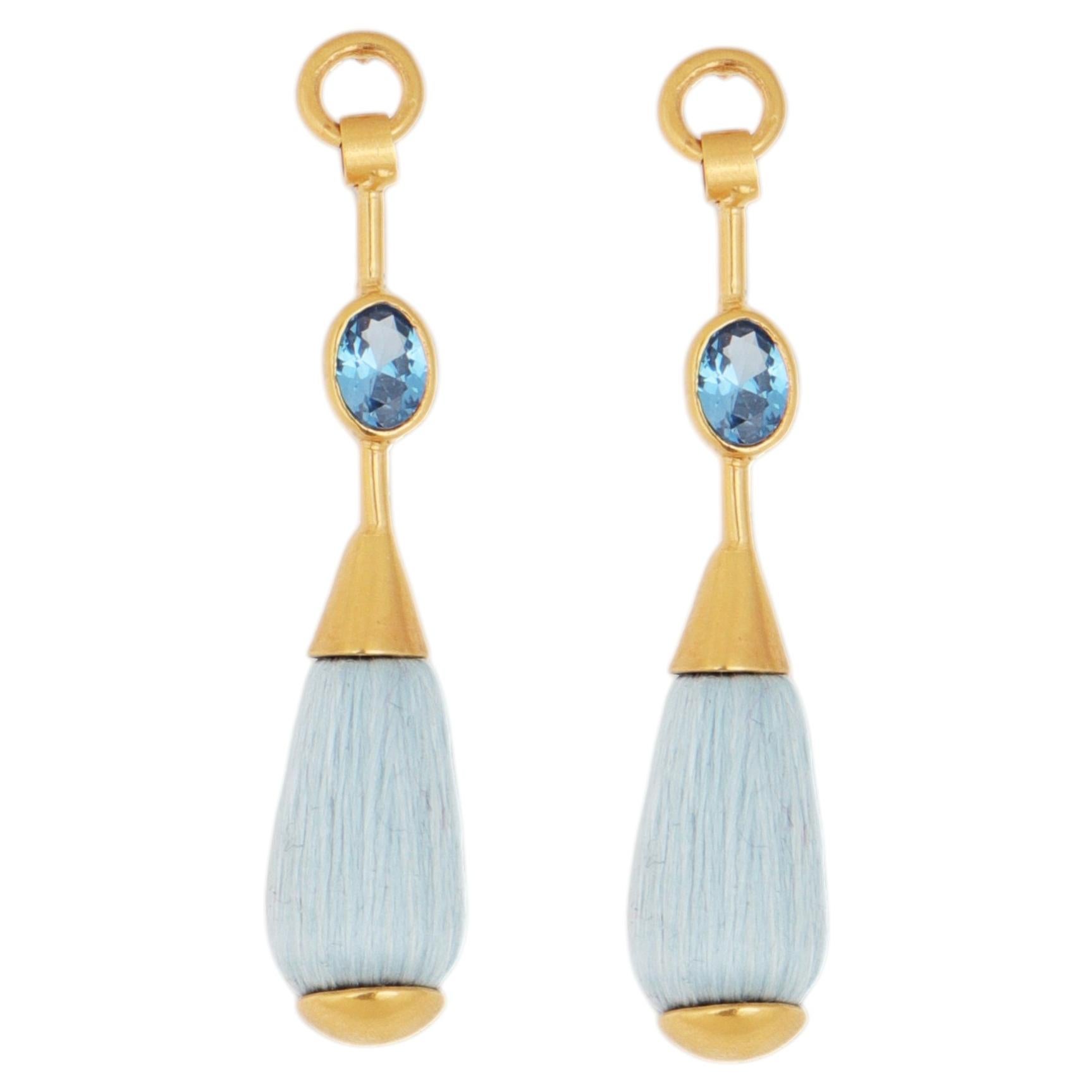 Best Seller Lume Earrings in Silk, Vermeil & Zircons by Katerina Makriyianni