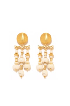 Best Seller Melitia Chandeliers in 24k Vermeil & Howlite by Katerina Makriyianni