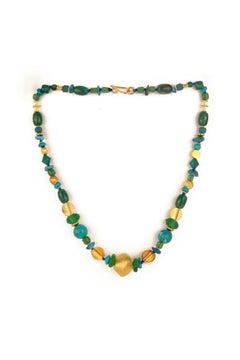 Best Seller Moyo Necklace in 24k Vermeil & Gemstones by Katerina Makriyianni