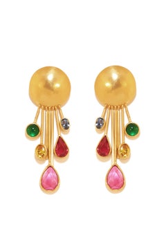 Best Seller Rain of Colours Earrings, Vermeil & Zircons by Katerina Makriyianni