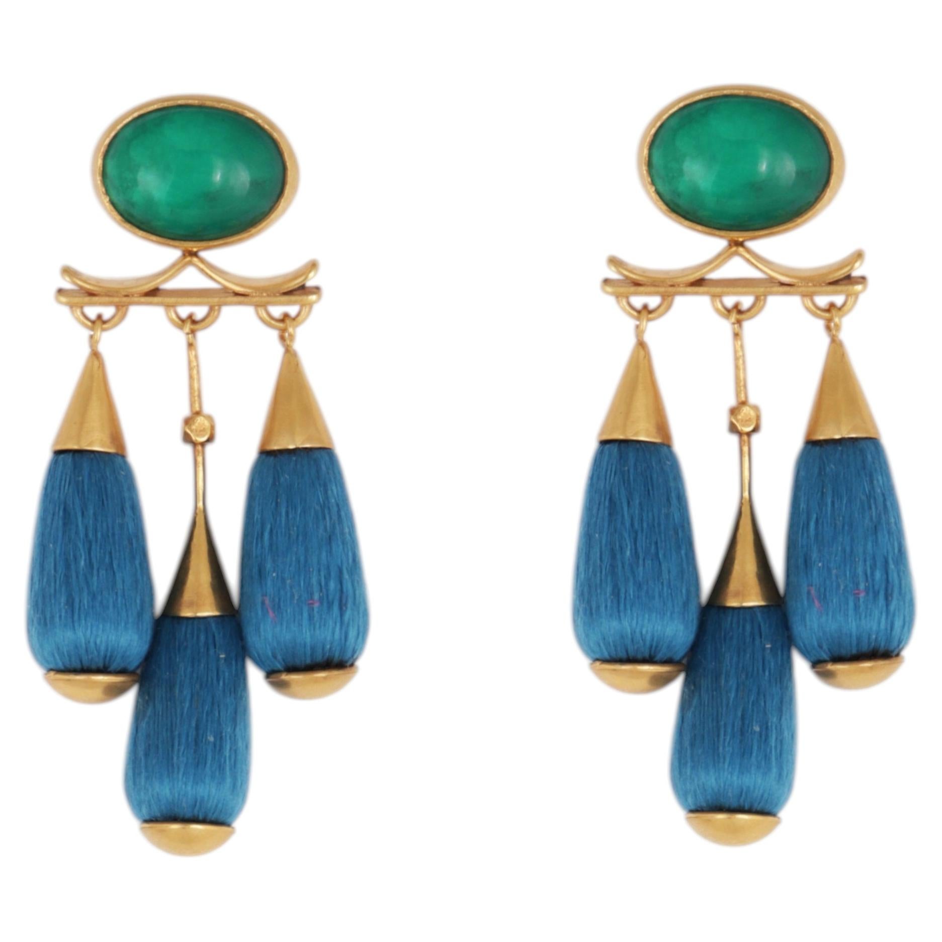 Best Seller Sanaa Chandeliers, Silk, Vermeil & Zircons by Katerina Makriyianni