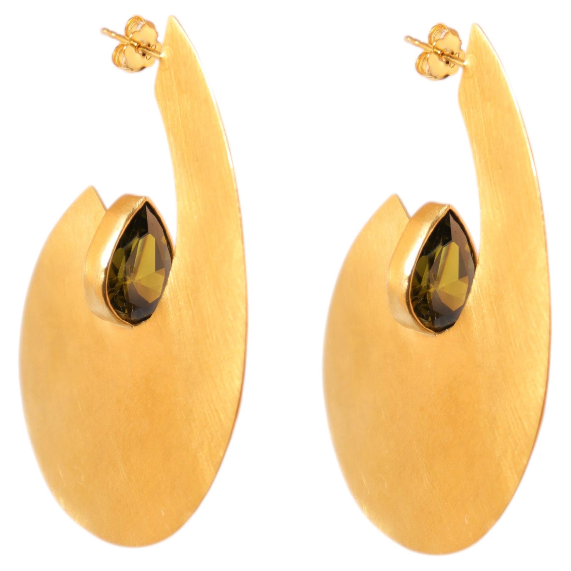 Best Seller Sellers en or vermeil 24k et zircons par Katerina Makriyianni