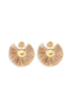 Best Seller Silk Fan Earrings in Silk & 24k Vermeil Gold by Katerina Makriyianni
