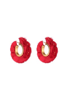 Best Seller Small Bougainvillea Hoops in Silk & Vermeil by Katerina Makriyianni