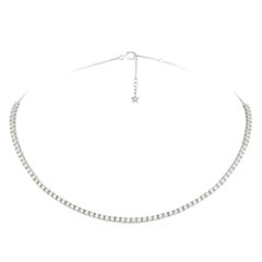Best Seller Soft Choker / Classic Diamond Necklace 18k White Gold for Her