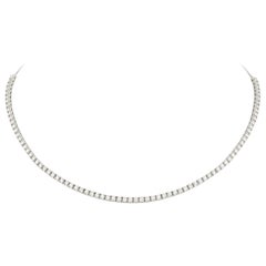 Best Seller Collier ras du cou doux/classique en or blanc 18 carats avec diamants pour elle