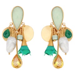 Best Seller Zaya Chandeliers in Silk, Vermeil & Zircons by Katerina Makriyianni
