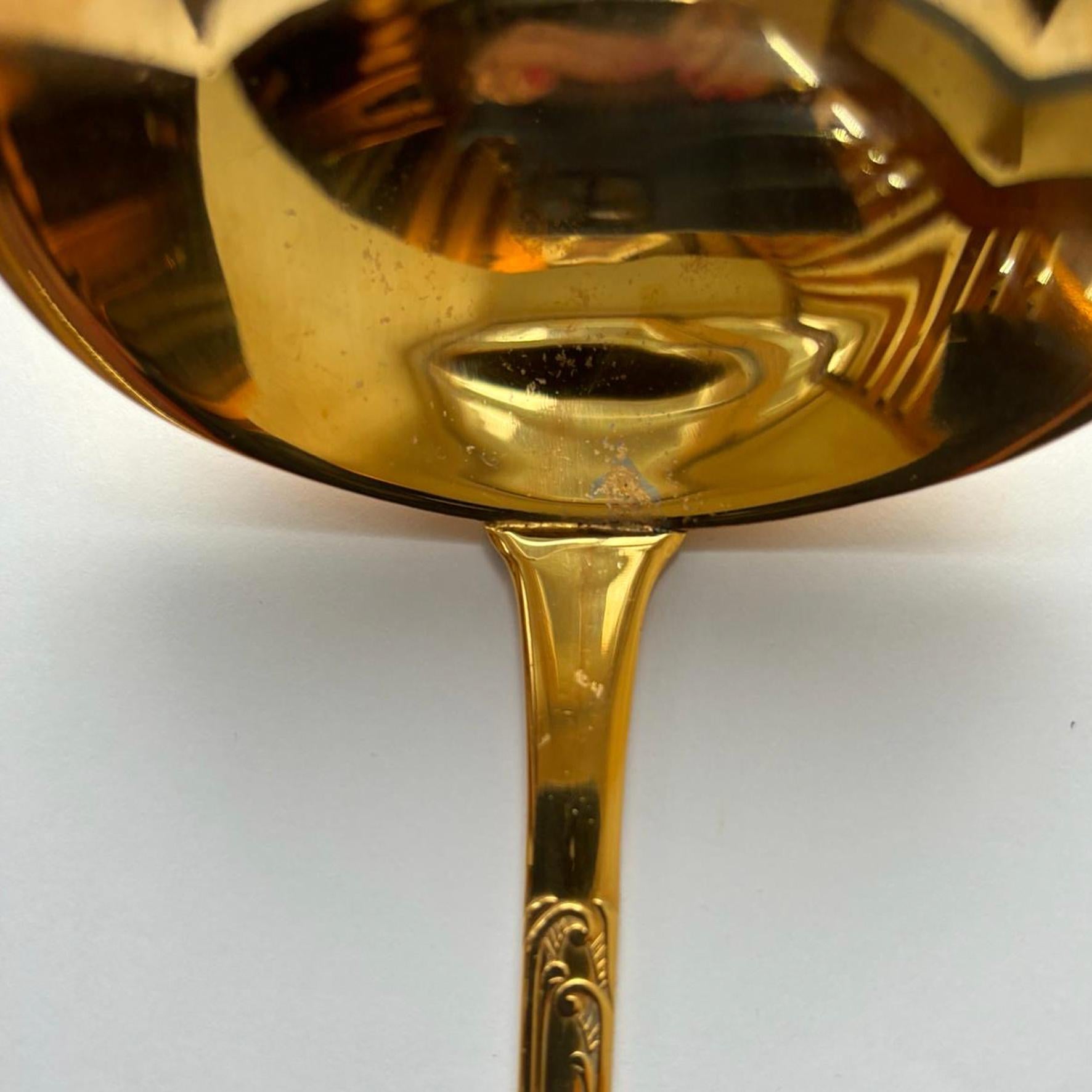 Bestecke Solingen German 23/24 Karat Gold-Plated 70pcs / 12 Person Cutlery Set For Sale 11