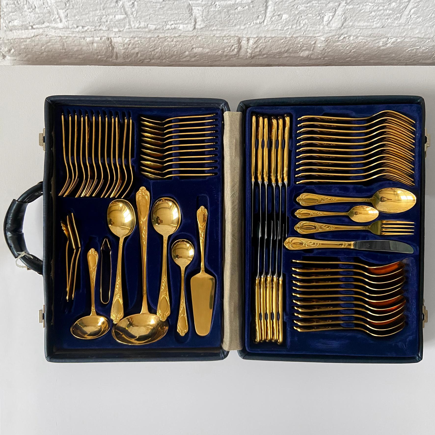 bestecke solingen 23/24 karat gold plated cutlery price