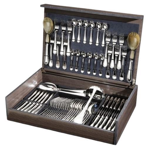 Besteckset Barocco Kollektion – 126-teiliges Sterling Silber in Kassette For Sale