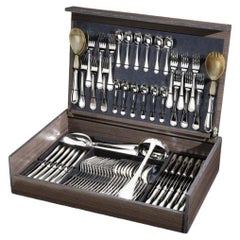 Besteckset Inglese 77-teiliges Sterling Silber – Klassisches Design in Kassette