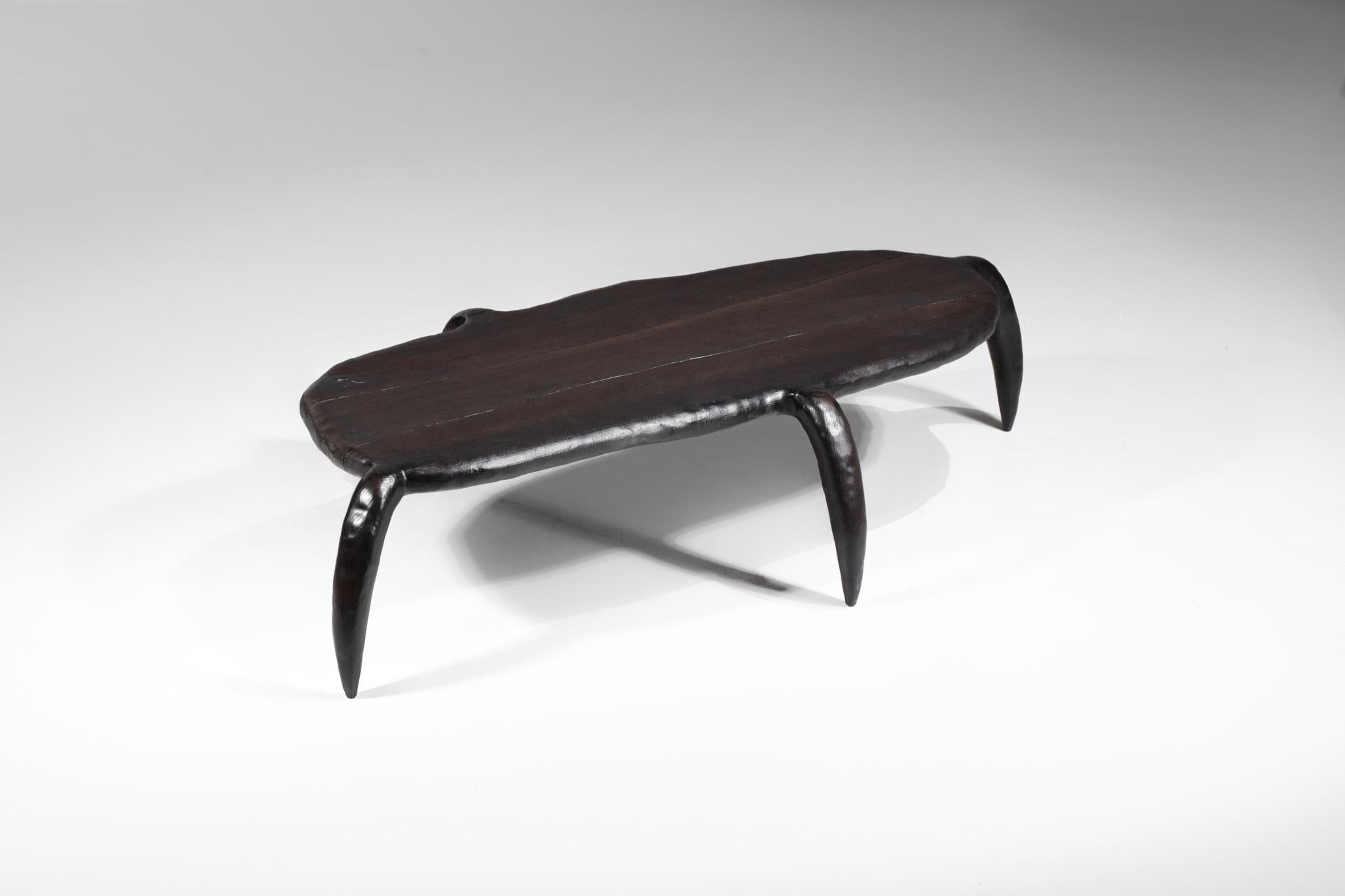 Coffee table designed and made by the cabinetmaker Vincent Vincent. This 