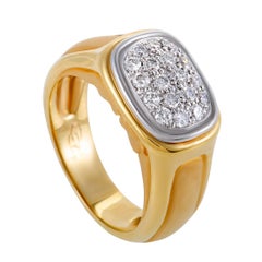 Bestiario 18 Karat Yellow and White Gold Diamond Pave Panther Ring