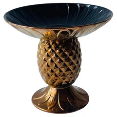 Centrotavola ananas in ceramica di Beswick England in tonalità bronzo