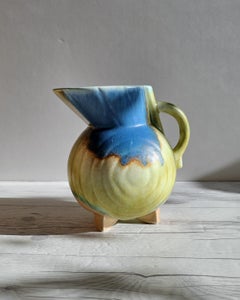 Beswick Pottery, Clarice Cliff Era, Art Deco Streamline Moderne Footed Jug Vase